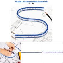 Flexible Curve Ruler Measurement Tool for Drawing Painting Graphics and Garment Design (30cm)