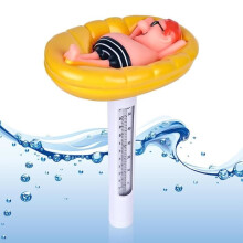 Zwembadthermometer - Hoogwaardig PVC - Drijvend - Wit