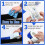 Afplaktape applicators met 3,6 cm blauwe en witte tape 4