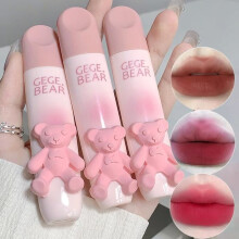 3-pack matte lipsticks met schattig berenpatroon, matte fluwelen lipgloss, hydraterende fluwelen lipgloss, langdurig