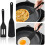 Set van 3 antiaanbak siliconen spatels met sleuf voor het koken 4