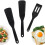 Set van 3 antiaanbak siliconen spatels met sleuf voor het koken 1
