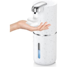 Automatische zeepdispenser, 4 instelbare snelheden, contactloze elektrische wandmontage, oplaadbaar, IPX5 waterdicht