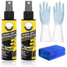 Koplamprestauratiespray voor auto's, koplamprestauratieset, koplampreiniger, koplampreparatievloeistof voor auto's, koplamppoets voor auto's,
