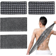 4-pack exfoliërende douchesponzen met rugband, exfoliërend rugkussen voor de douche