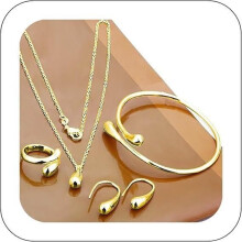 Waterdruppel sieradensets, ketting, oorbellen, ring, armband, waterdruppel hanger, elegant, vintage, voor vrouwen
