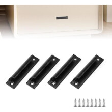 Set van 4 schuifdeurgrepen, aluminium buitendeurgreep, zwarte glazen schuifdeurgreep voor balkondeuren, deur