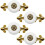 Set van 4 vintage keramische handgrepen in wit VHV 1