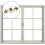 Set van 4 vintage keramische handgrepen in wit VHV 2