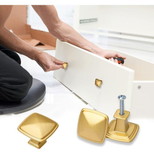 Set van 10 gouden ladeknoppen, VHV messing handgrepen 2