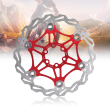ZTTO 180mm 6 Bolts Mountain Bike Floating Brake Disc Pad Cycling Accessory (Red)