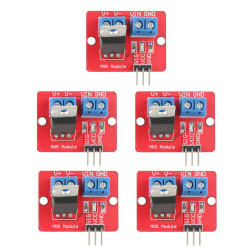 5pcs 3.3V/5V MOSFET Driver Modules PWM Output Driving Boards Output 0‑24V 1
