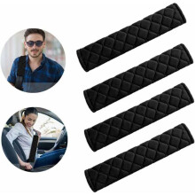 Autogordelbeschermers – 4-pack – Afneembaar en wasbaar fluwelen oppervlak – voor kinderen en volwassenen VHV