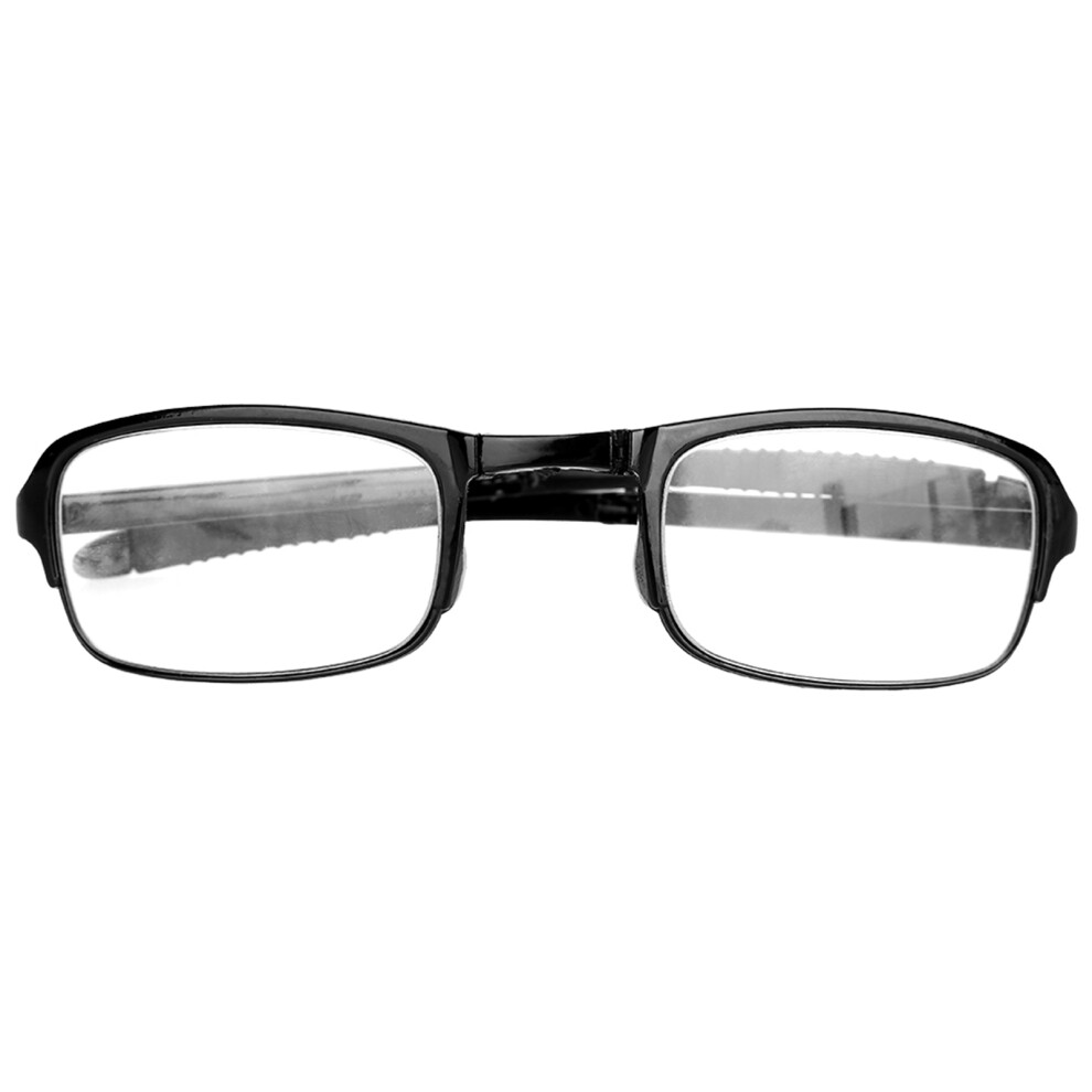 Unisex Portable Lightweight Foldable Ultra Thin Black Reading Presbyopic Glasses (2.0)