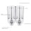 350ml 2*350ml Bathroom Wall Mounted Soap Shampoo Dispenser Lotion Liquid Pump 9