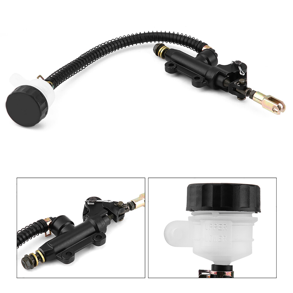 Folding Rear Foot Brake Hydraulic Master Cylinder Pump Reservoir For Suzuki 5031324250845
