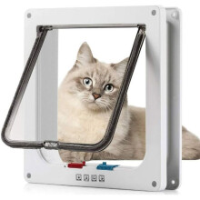 Magnetisch kattenluik met 4 standen voor katten en grote honden, eenvoudige installatie met telescopisch frame VHV
