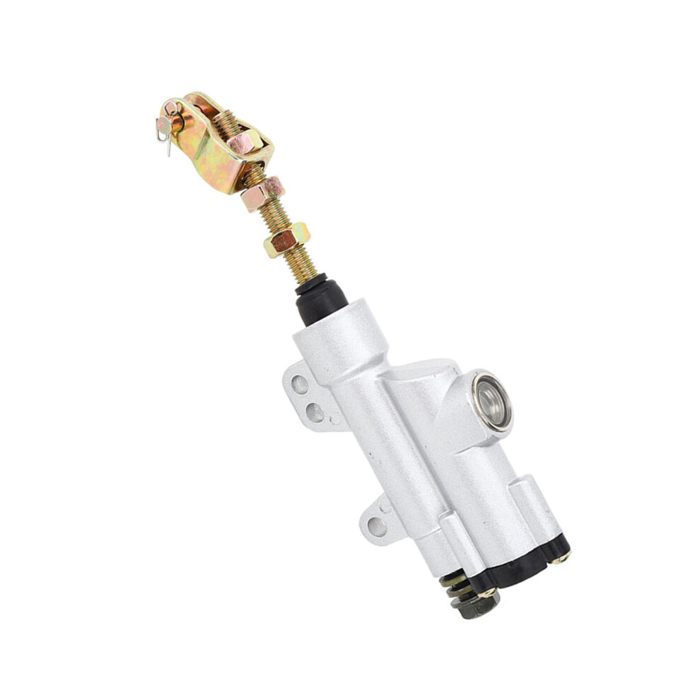 Rear Foot Brake Hydraulic Master Cylinder Pump For Motorbike Atv Dirt Bike Silver 5061324251191