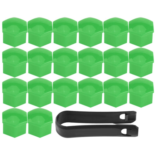 20er Pack Radzierblenden 17mm Grüne Radmutternabdeckungen Universell 1