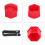 20 Stück Universale rote Radnabenabdeckungen 17 mm Radmutter-Deckel 8