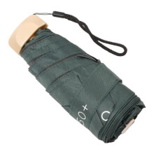 Mini 6-rib opvouwbare paraplu, 6-rib paraplu, reisparaplu, donkergroen