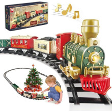 Elektrische kersttrein met licht en geluid voor kinderen – Merk – Model – Wit – Kleurrijk – Unisex