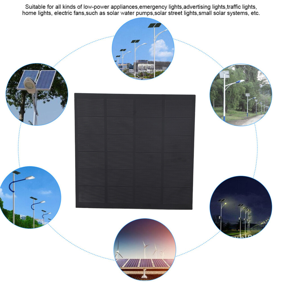 Portable 3W 6V Silicon Solar Charger Panel Outdoor For Solar Garden Lighting 5051324253554