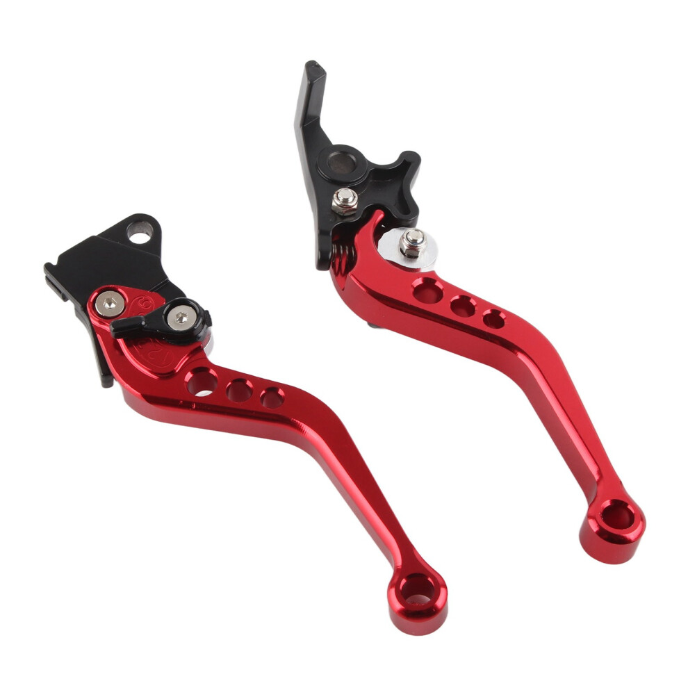Pair Of Cnc Aluminum Motorcycle Clutch Drum Brake Lever Handle Red 8451324254808