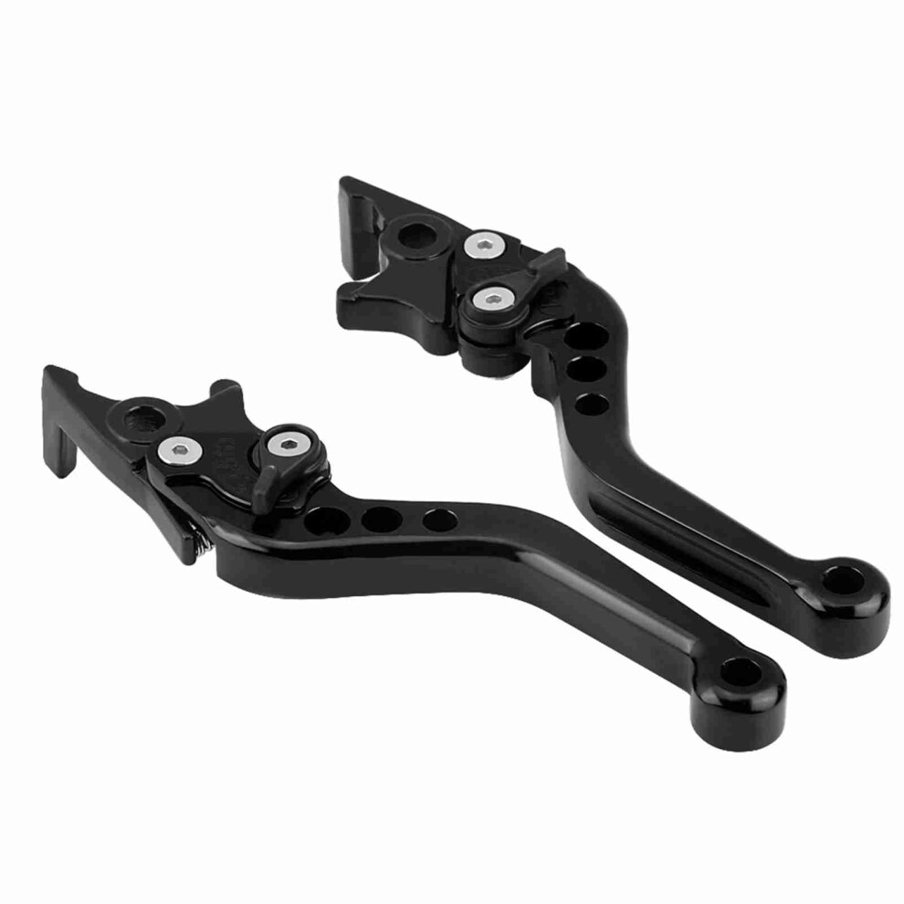 1 Pair Cnc Aluminum Motorcycle Scooter Modification Double Disc Brake Lever Black 7671324254863