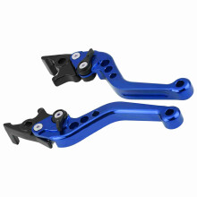 Aluminium Motorrad Doppelscheibenbremshebel Blau für 150CC Scooter
