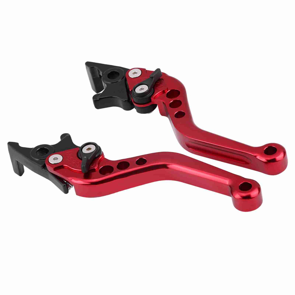 1 Pair Cnc Aluminum Motorcycle Scooter Modification Double Disc Brake Lever Red 4921324254879