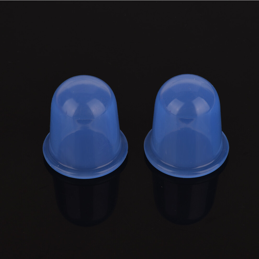 Blue 2Pcs/Set Silicone Vacuum Body Massage Helper Anti Cellulite Massage Cups Cupping (Blue)