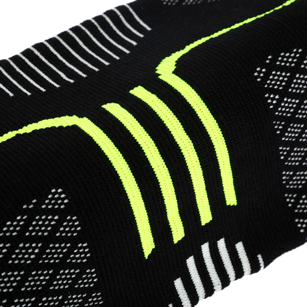 Breathable Weaving Sleeve Support For Running Climbing Nylon Knee Brace Pad(Black Green M) 9301324254836
