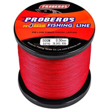 Strands 80 lb/0,5 mm gevlochten vislijn van polyethyleen – Rood