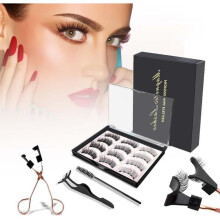 12-pack herbruikbare magnetische nepwimpers voor een natuurlijke look met lijmvrije applicator