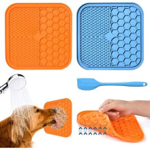 Likmat - 2 stuks - Siliconen van voedingskwaliteit - Zuignappen - 15 cm - Hond en kat