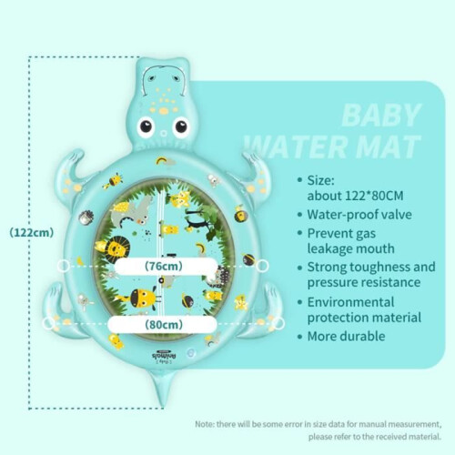 Opblaasbare babyspeelmat - Babyspeelgoed - Blauw - CE/EN71-certificering 1