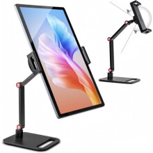 Tabletstandaard – MEGAWISE – Aluminium – 360 verstelbare armen – Opvouwbaar – Compatibel tot 13 inch