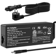 Oplader USB-C 100 W voor draagbare computer Lenovo, ThinkPad, HP, Asus, Acer, MacBook, MSI, Dell, Toshiba en Chromebooks