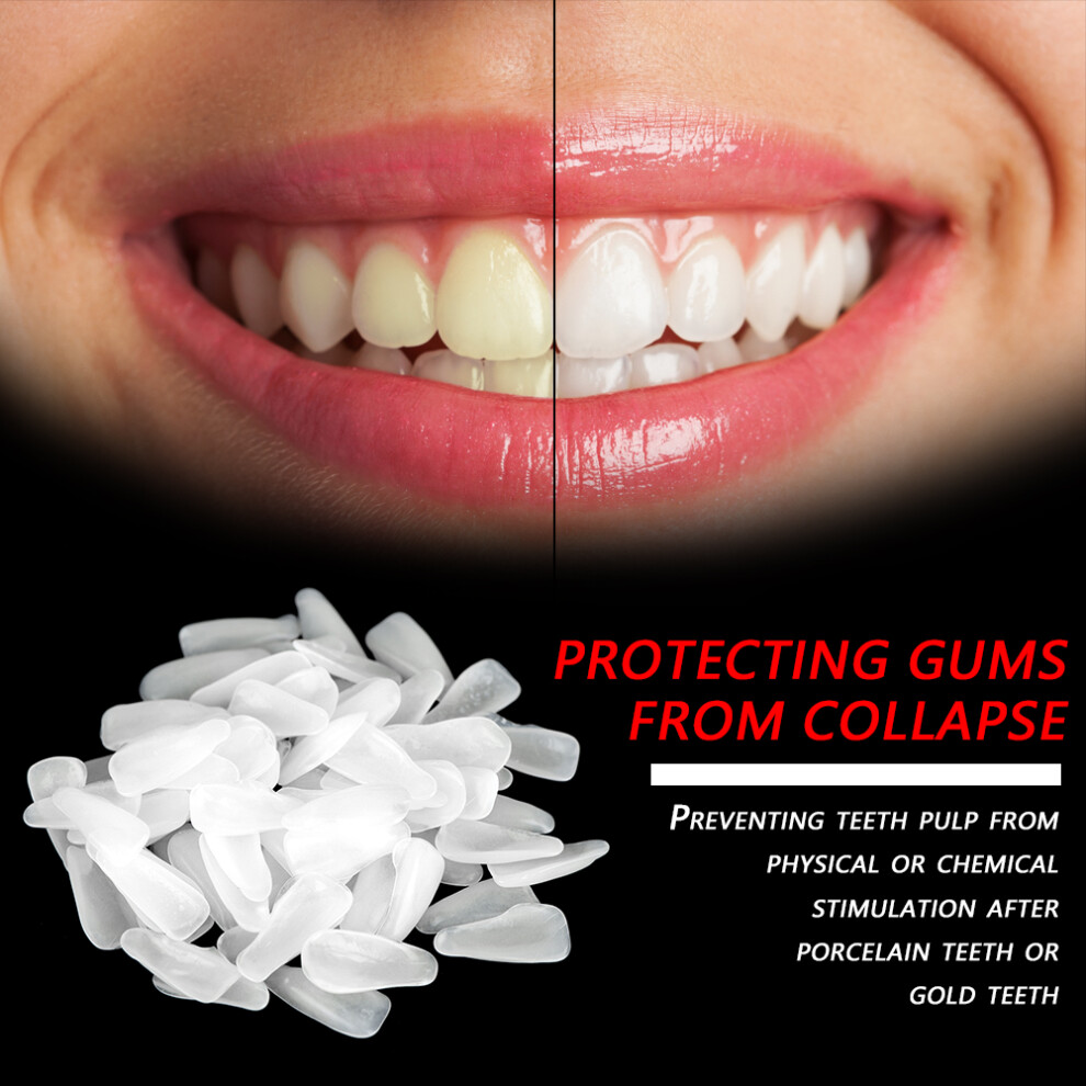 70Pcs Bag Resin Upper Lower Temporary Teeth Crown For Dental Oral Care(White  Lower)