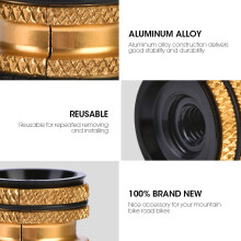 Radsport-Steuersatz Erweiterungsstopp aus Aluminiumlegierung 28,6 mm für Carbon-Gabel - Gold