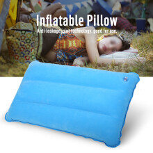 Outdoor Portable Folding Casual Inflatable Pillow for Camping Climbing Hiking (Sky Blue)