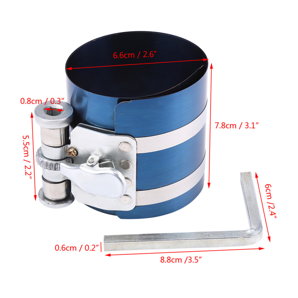 3Inch Car Engine Piston Ring Compressor Installer Band Ratchet Tool 53Mm-125Mm 4631324257748