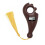 (1 piece) Plain Buddhist chanting electronic counter finger pull (button) - brown 1