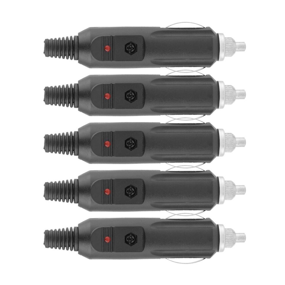 5Pcs 12V 24V 5A Car Accessory Male Cigarette Lighter Socket Diy Plug Connector 8311324258711
