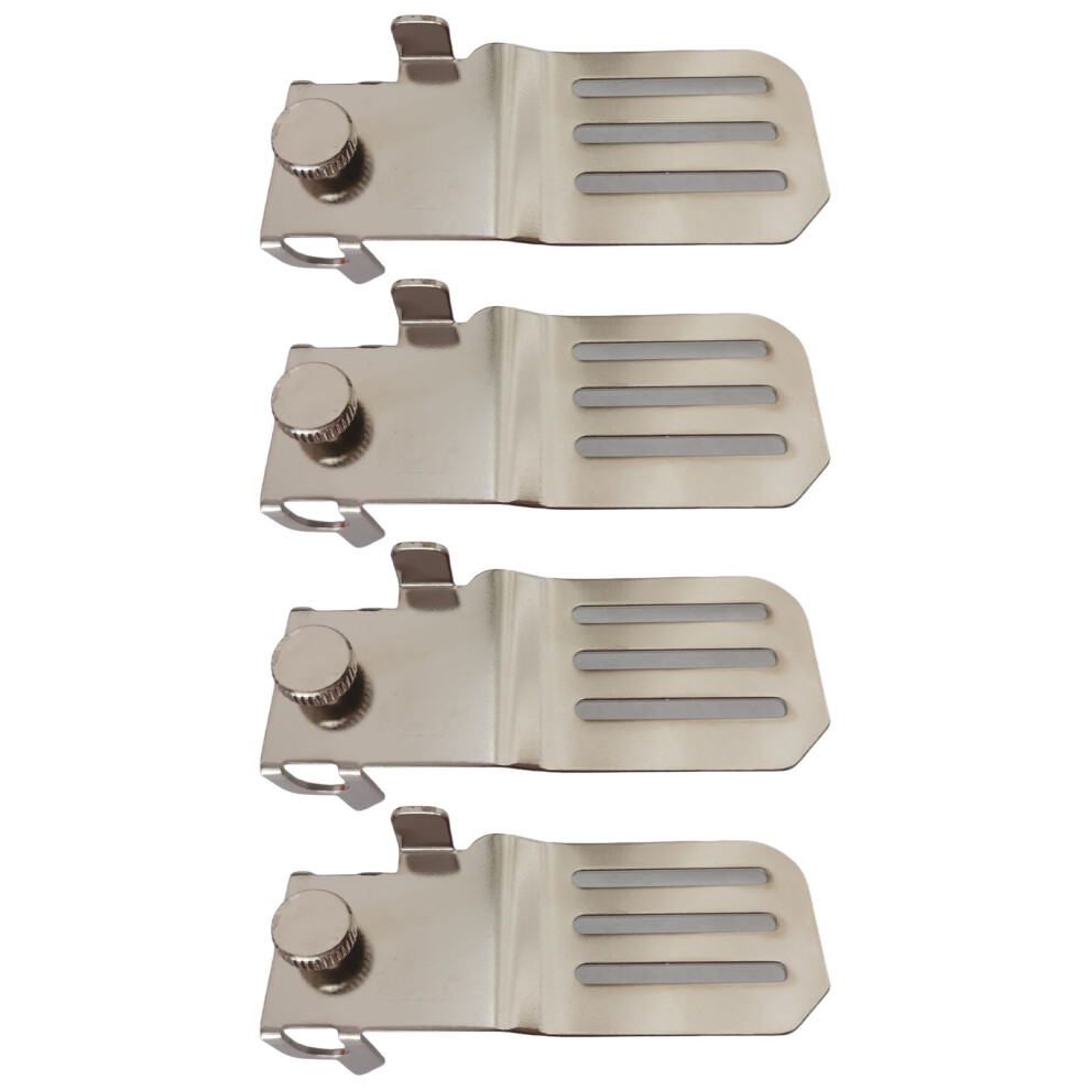 (Pack Of Four) Tape Measure Marker Measuring Clip Tape Measure Auxiliary Tool Pen Holder Clip Stainless Steel Fixed Marker Clip 7754770373514