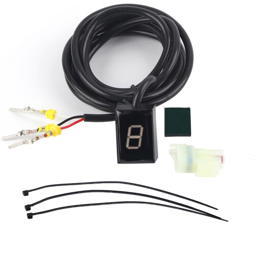 Motorcycle ECU Plug Mount 6 Speed Digital Gear Indicator Shift Lever Display 1