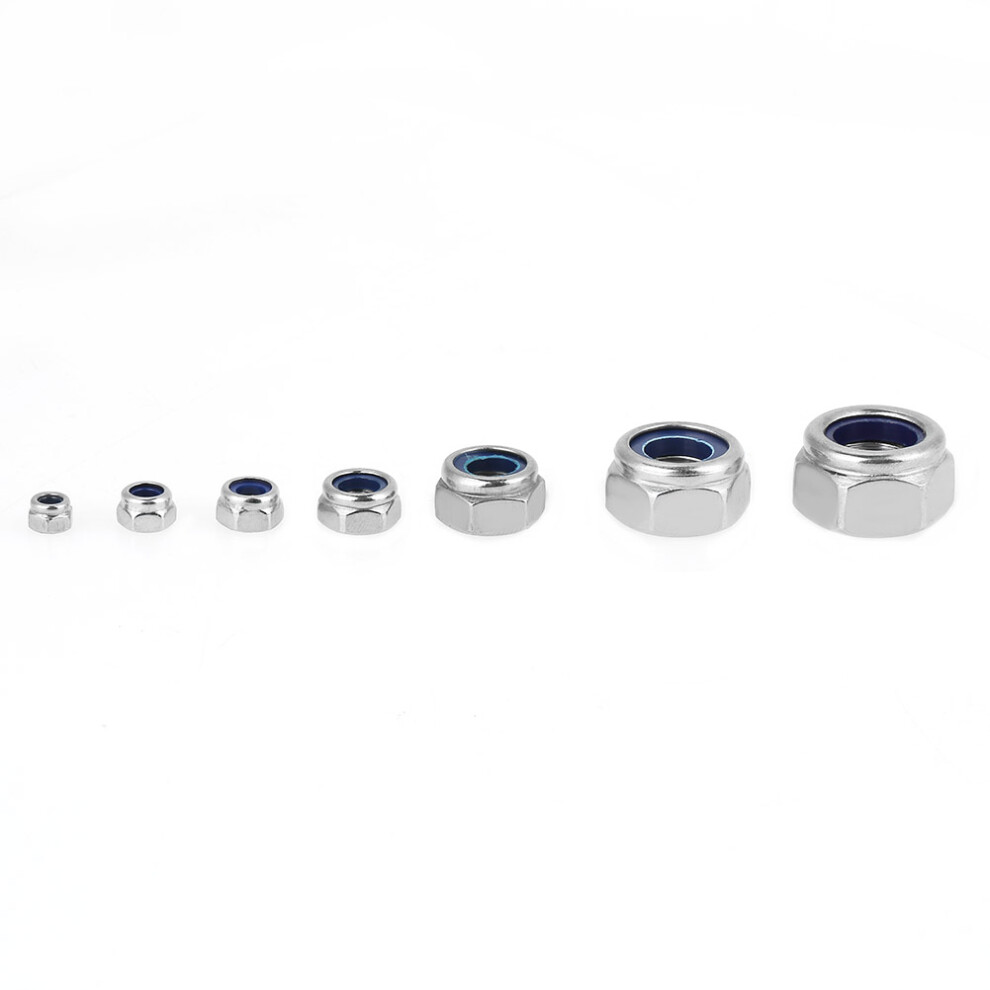 175Pcs M3 M4 M5 M6 M8 M10 M12 Stainless Steel Hex Nuts Screw Assorted Kit 6911324261074