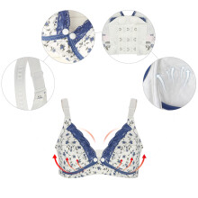 Pre opening Cotton Breast Feeding Maternity Nursing Bra for Nursing Pregnant Women Blue 38/85