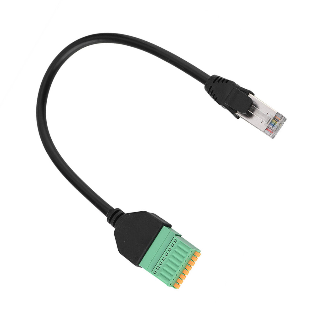 Rj45 Male Jack To 8 Pin Spring Connector Terminal Block Adapter Cable 9331324261664